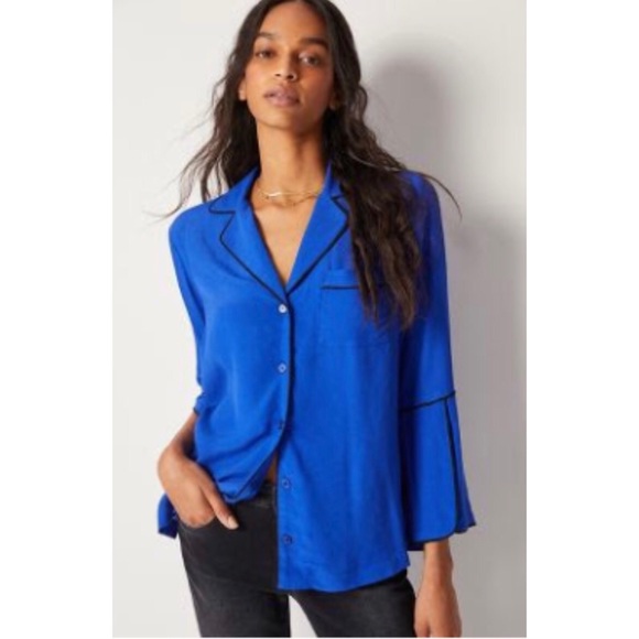 Anthropologie Porridge Rochelle Buttondown Blouse XS - Picture 3 of 8